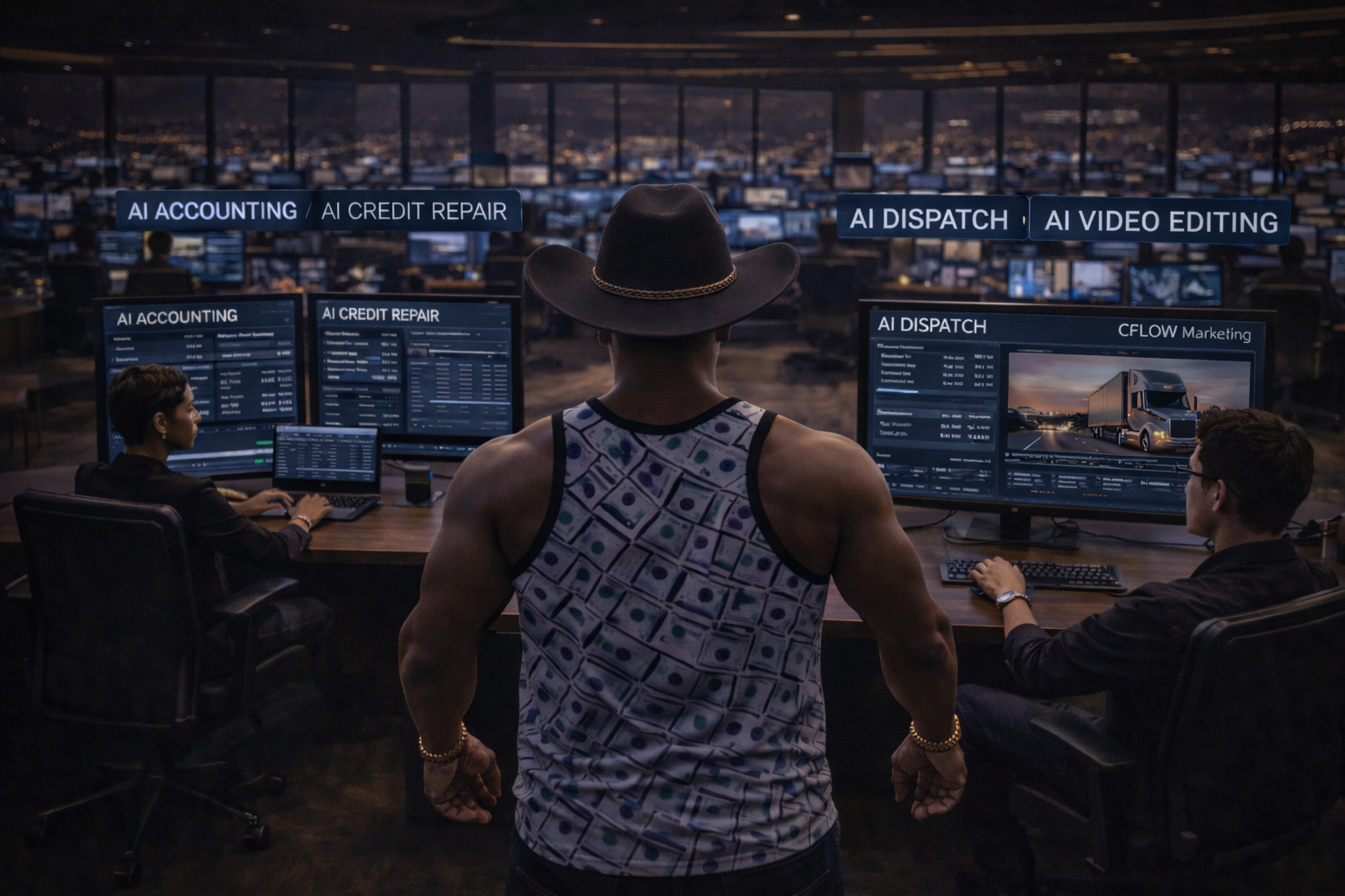 CFlow Tech Control Center - Autonomous AI agents running your business 24/7